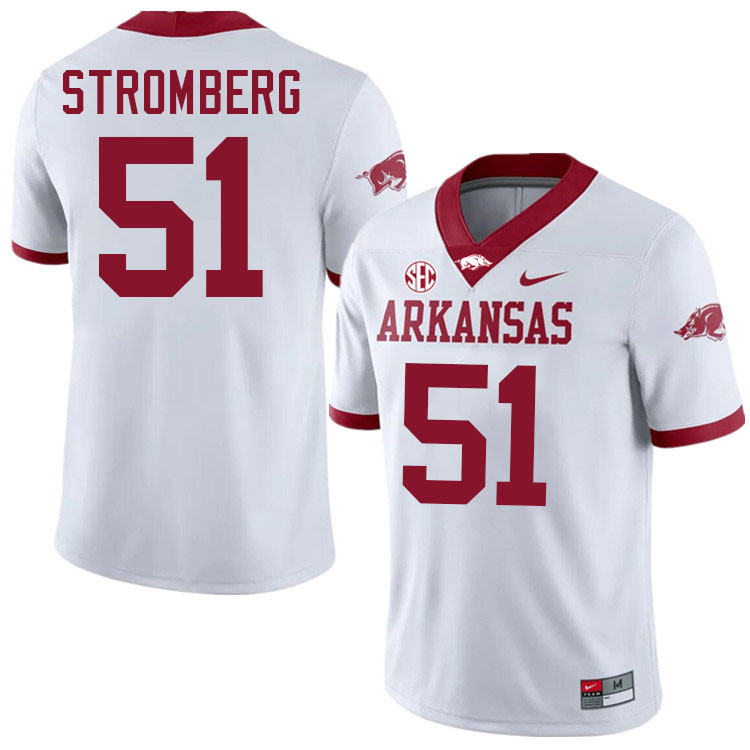 Ricky Stromberg Arkansas Jersey,Arkansas Razorbacks #51 Ricky Stromberg Jersey Youth College-White